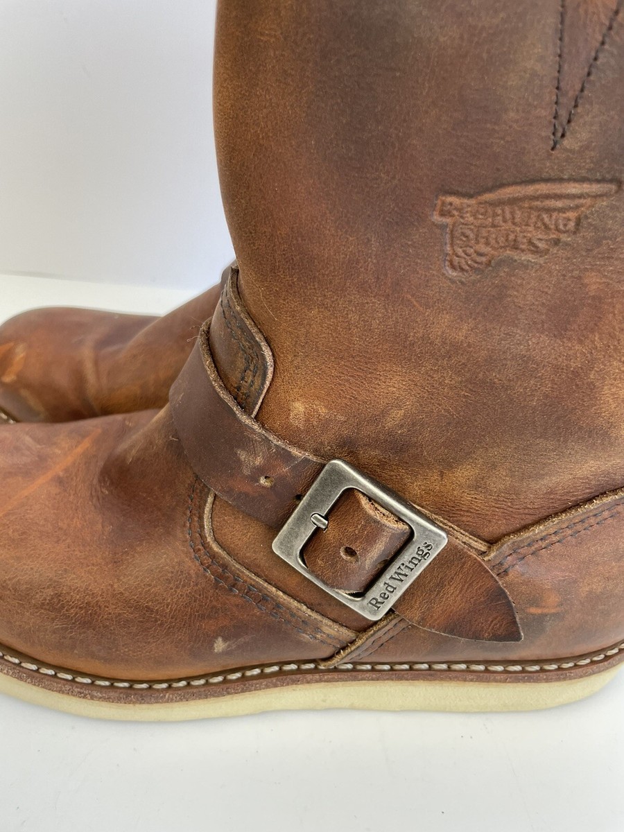 RED WING 2971 Brown Leather Engineer Boots Sz 6 D US | eBay