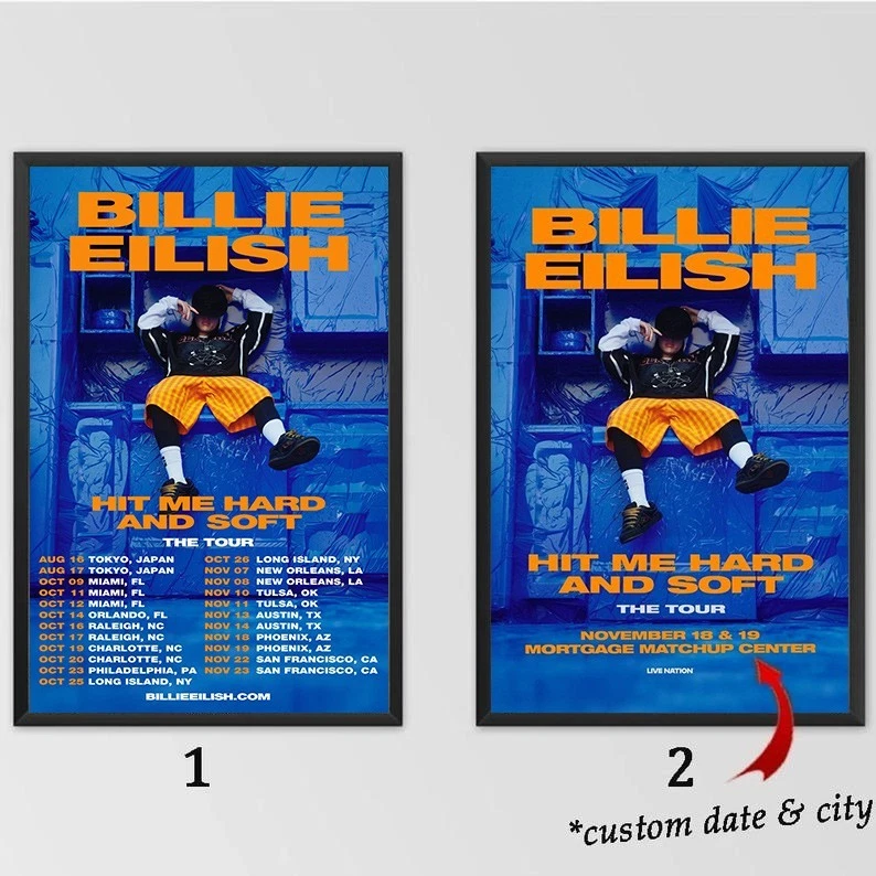 Custom Billie Eilish Phoenix AZ Nov 18–19 2025 Tour Poster | eBay