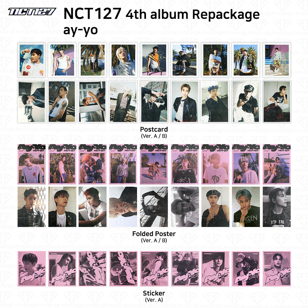 NCT 127 4th Album Repackage Ay-yo Official Postcard Folded Poster