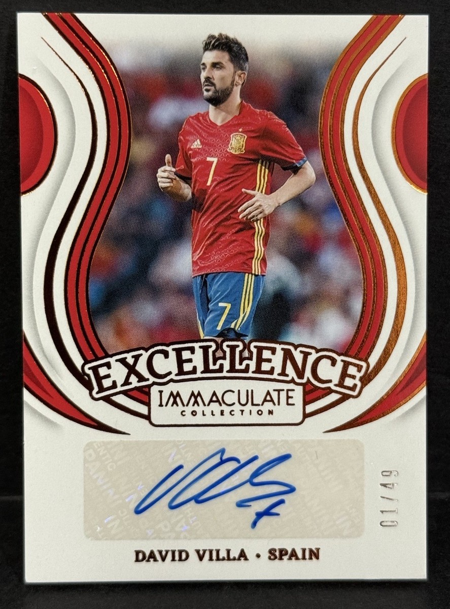 2024-25 Panini Immaculate Soccer Spain David Villa Excellence Auto