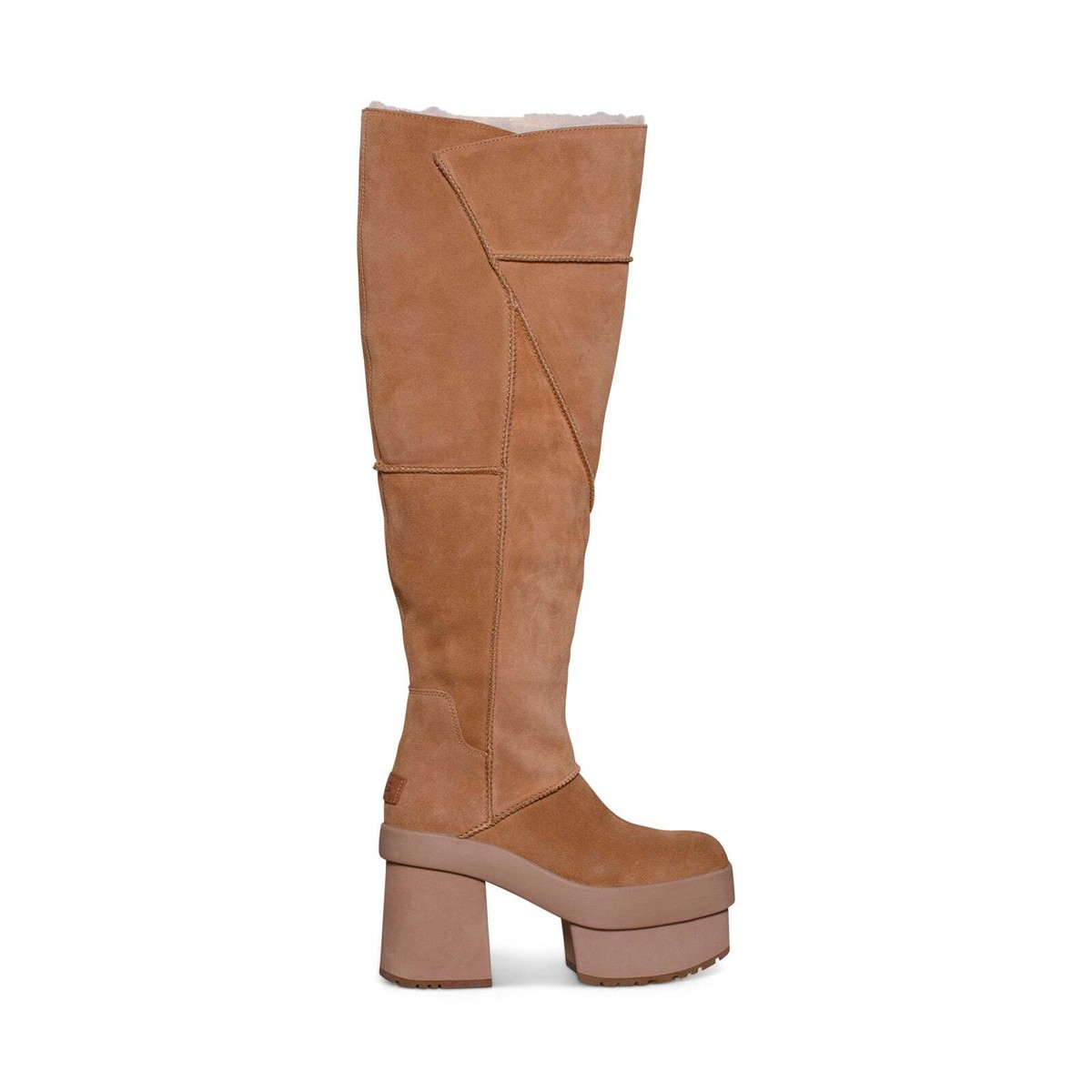 UGG New Heights Platform Xtra Chestnut Boots - Women's | eBay