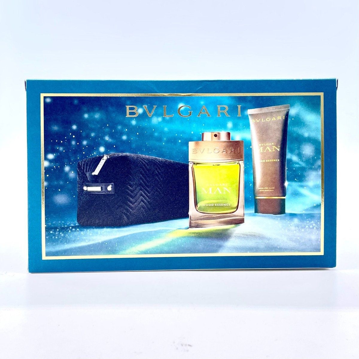 Bvlgari Man Wood Essence Men 3pc Gift Set (3.4oz EDP SPR + 3.4oz