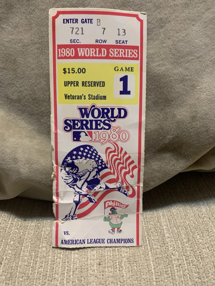 Philadelphia Phillies Baseball 1980 Vintage Sports Ticket Stubs