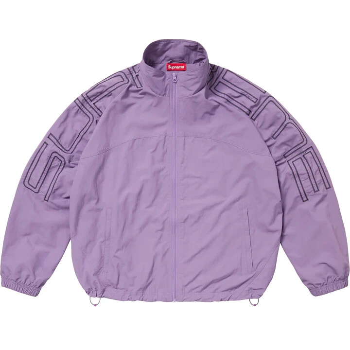 Supreme Spellout Embroidered Track Jacket Dusty Purple | eBay