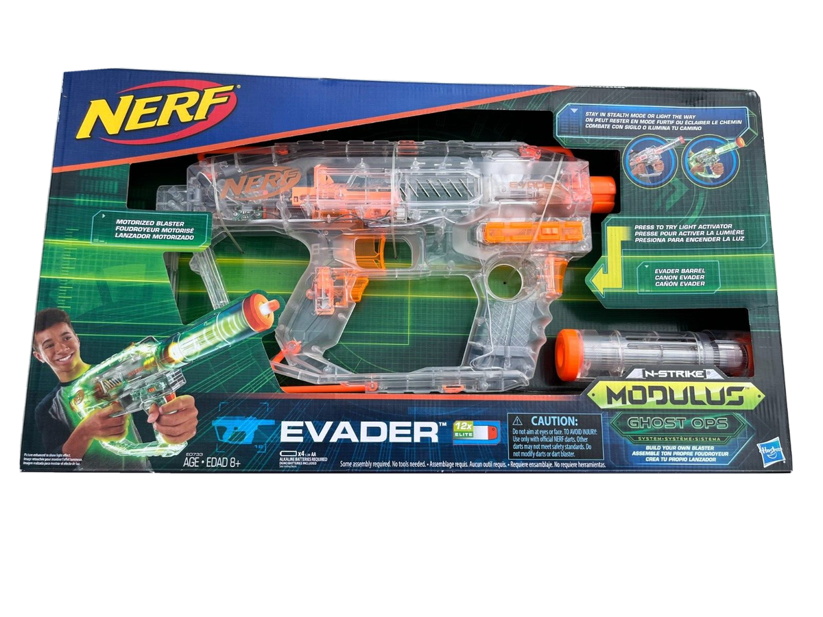 New NERF N-Strike Modulus Evader Motorized Light Up Toy Blaster