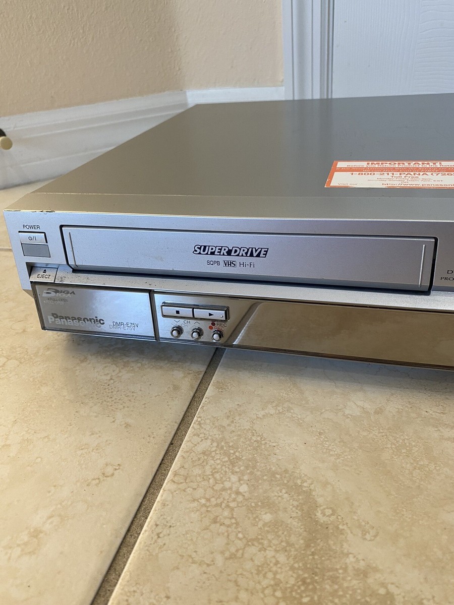 Panasonic DMR-E75V VCR DVD Recorder/Burner Combo VHS to Disc - No