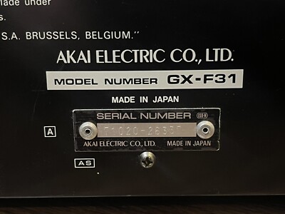 AKAI GX-F31 Direct Drive Stereo Cassette Tape Deck Super GX Rewind