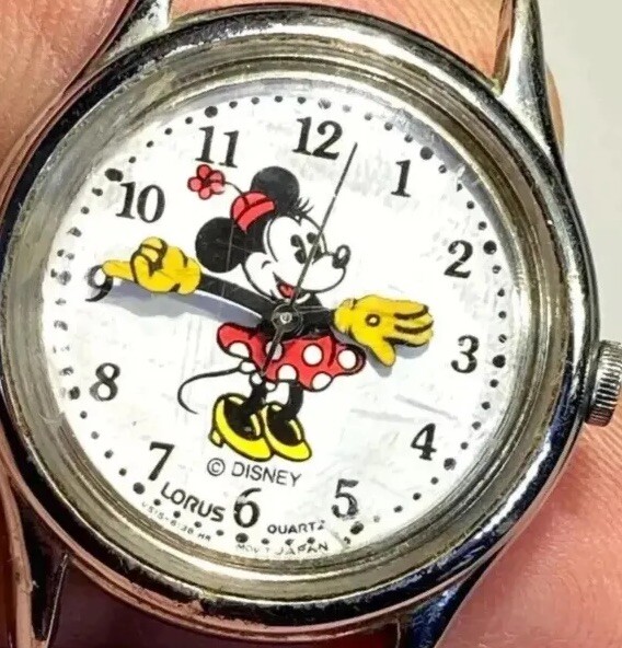 Original Disney Minnie Mouse Lorus Quartz Watch Japan V515-6138HR