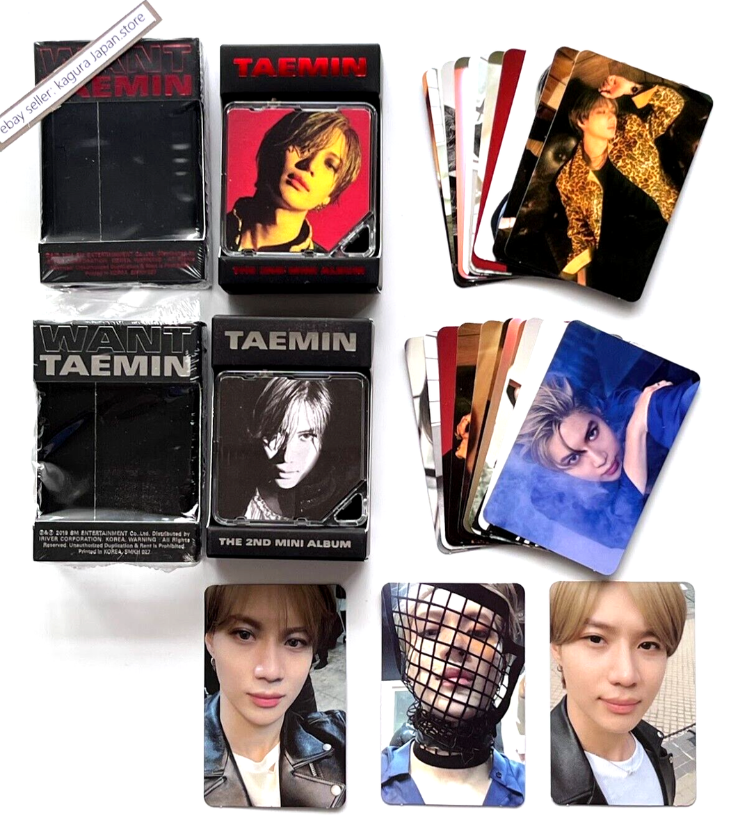 SHINee TAEMIN WANT Kihno Kit Black Red 2 Type ＆ 25 Photocards