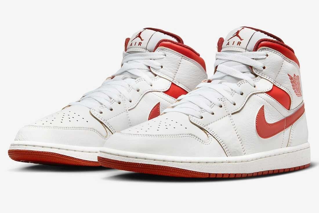 Men's Size 12 - Air Jordan 1 SE Mid White Dune Red | New In Box | eBay