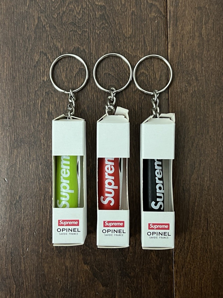 Supreme FW25 Opinel No 4 Knife Keychain Set Lot Red Black Green