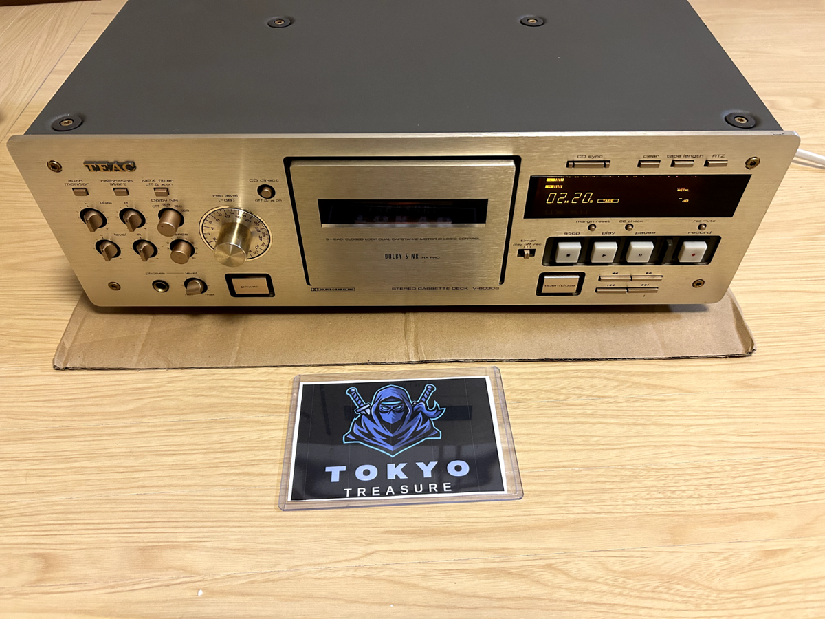 TEAC V-6030S High End 3-Head Dual Dolby Cassette Deck Working