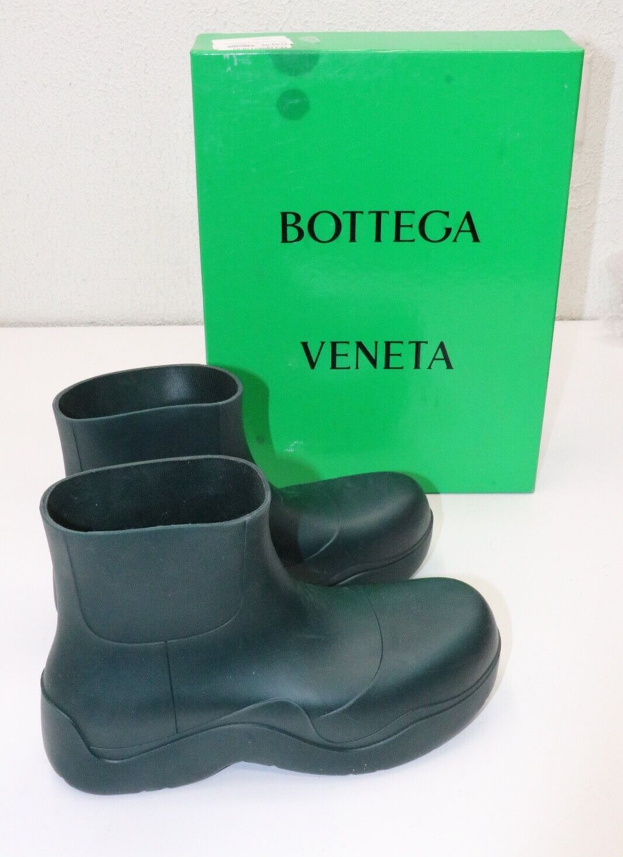 Bottega Veneta The Puddle Rubber Ankle Boots Dark Green EU 45 US