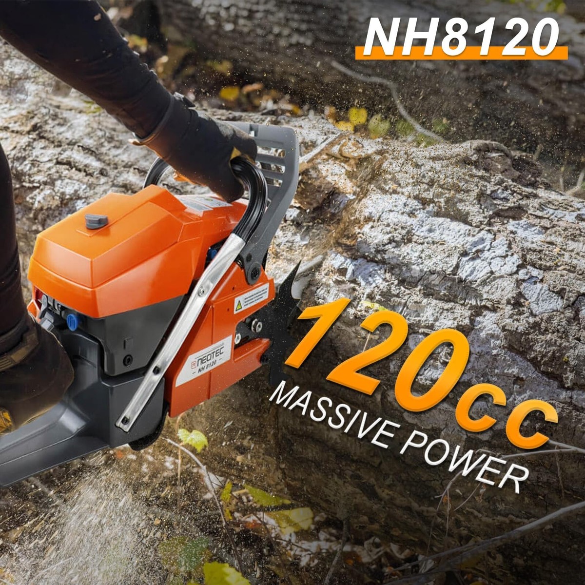 120cc Chainsaw Gas Power with 36'' Bar Chain Compatible with