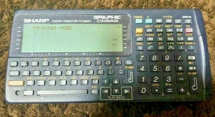 SHARP Pocket computer PC G850V Function Calculator Tested Examined