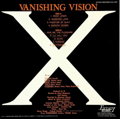 X Japan Vanishing Vision Picture Record LP Japan Record Vinyl