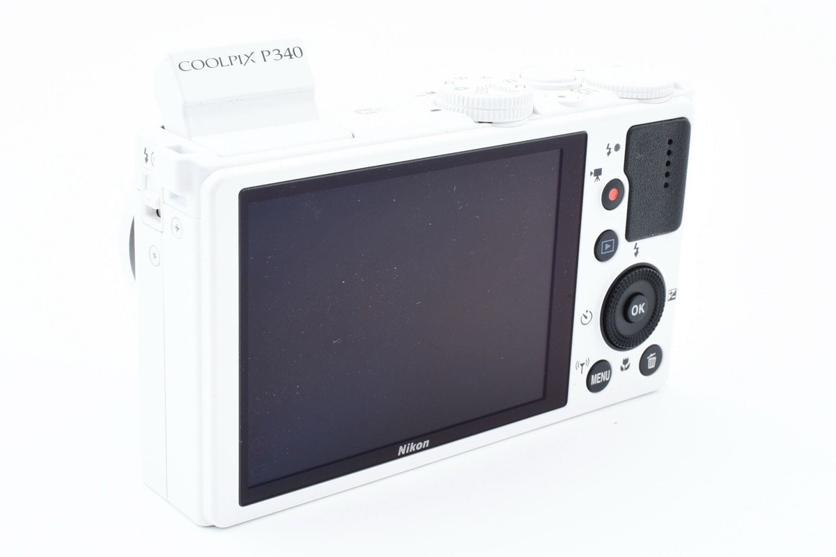 Nikon Coolpix P340 Compact Digital Camera | 3 in Screen | White
