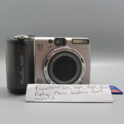 Canon Digital Camera PowerShot A650 IS 12.1MP Flip Screen Silver