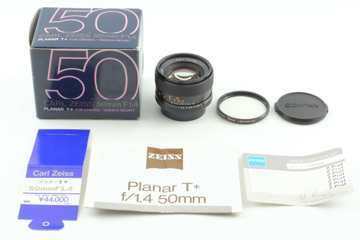Exc+5] Contax Carl Zeiss Planar T* 50mm f/1.4 MMJ CY Mount Lens