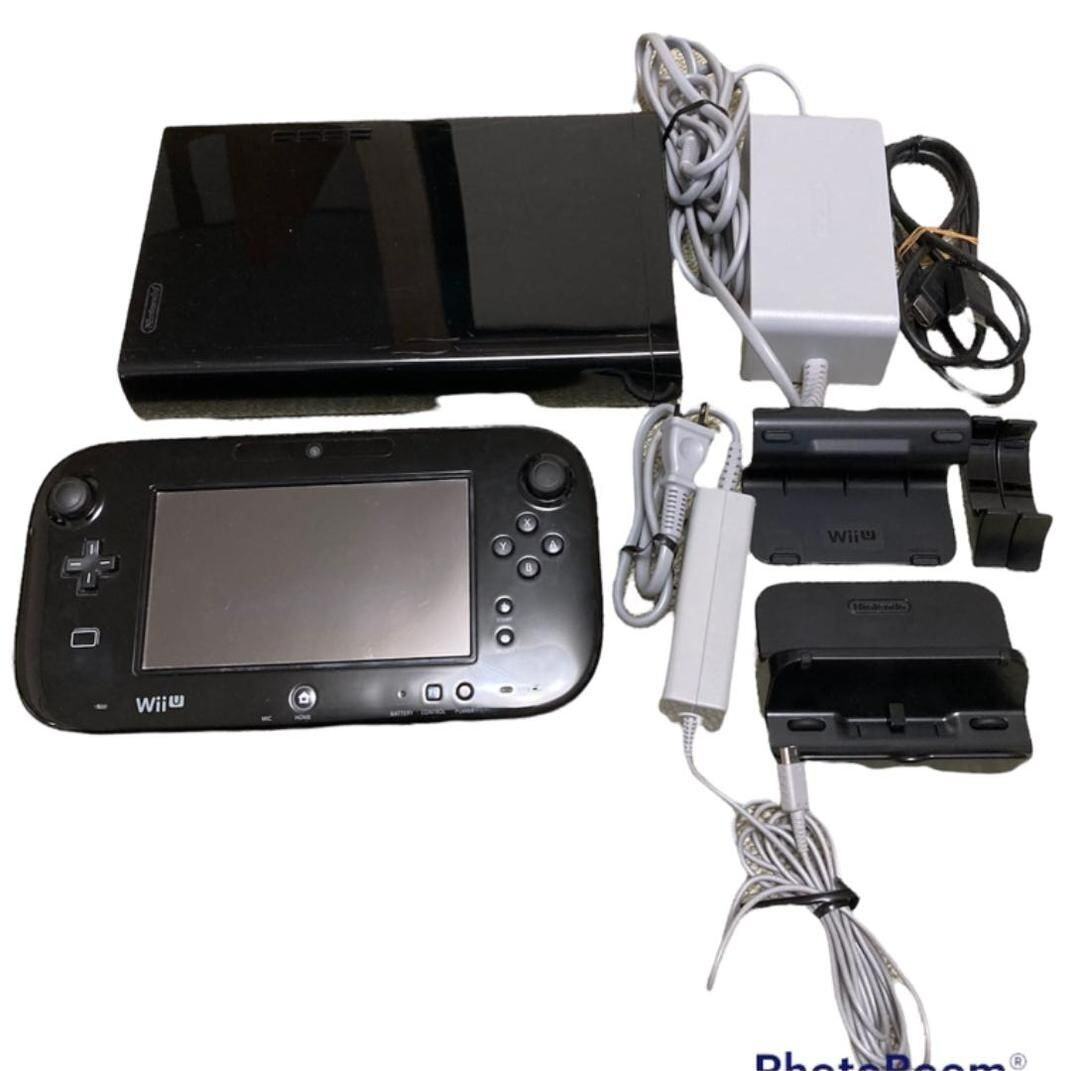 Nintendo Wii U Black Premium Set Console Box Kuro Black Home