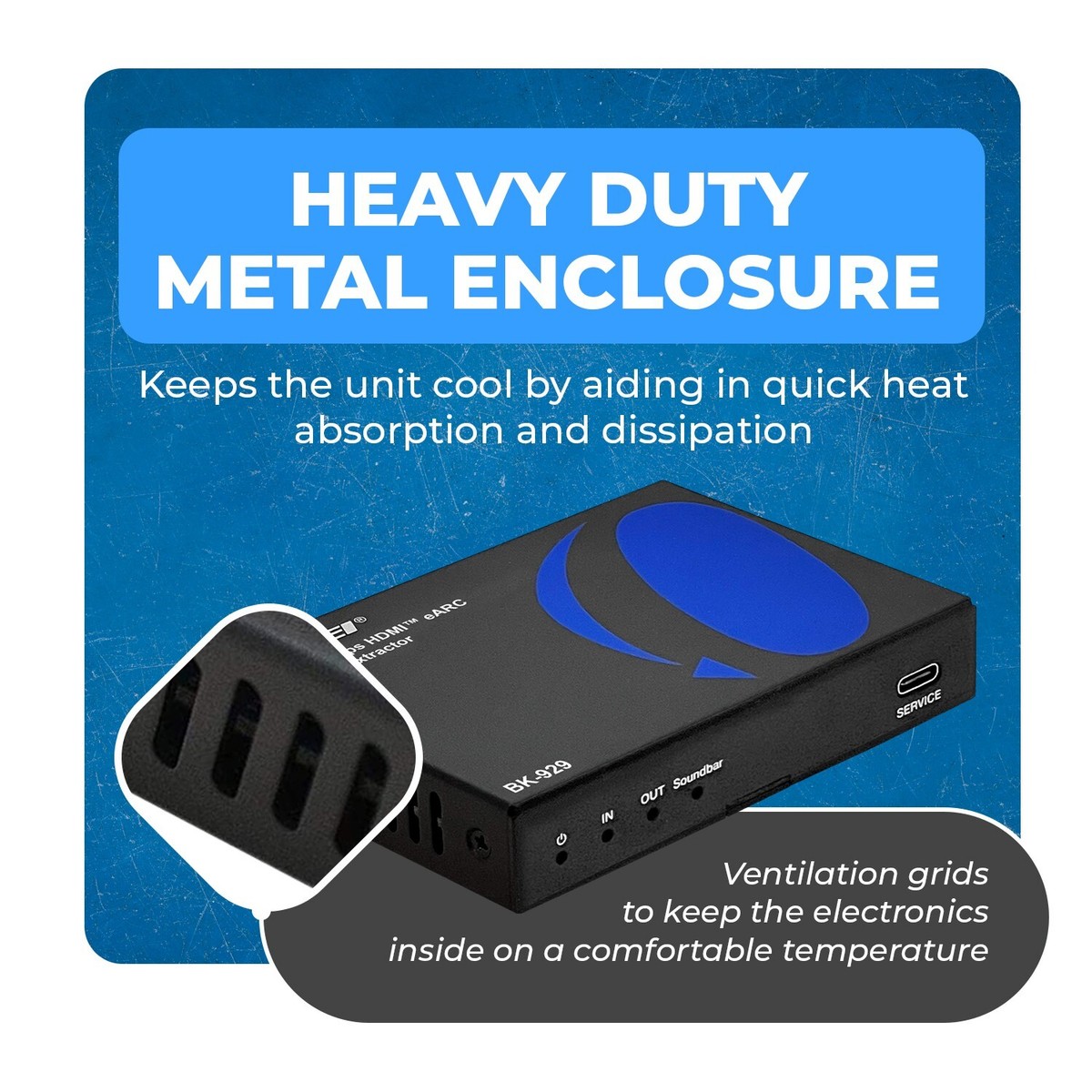 OREI 8K Audio Extractor with ARC/eARC output for Dolby Atmos and