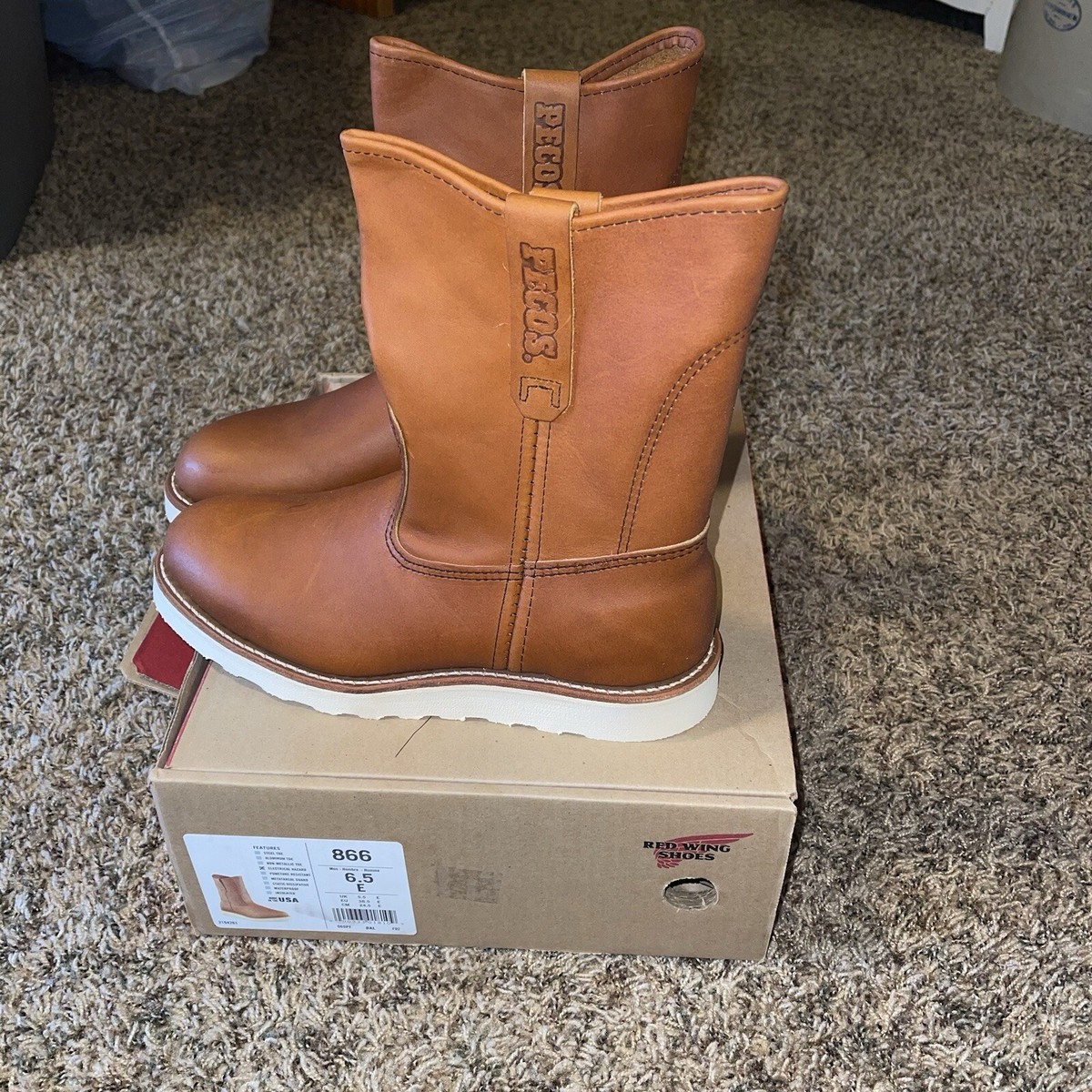 NEW Red Wing Pecos 866 Pull On Work Boot Size 6.5 E Made In The