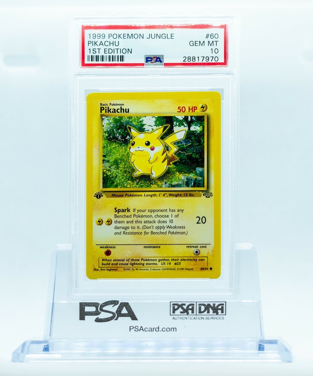1999 WOTC POKEMON JUNGLE TCG PIKACHU 1ST EDITION PSA 10 GEM MINT