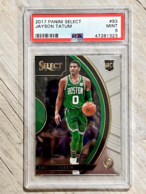 2017 Panini Select Jayson Tatum PSA 9 Mint #93 RC Rookie Boston