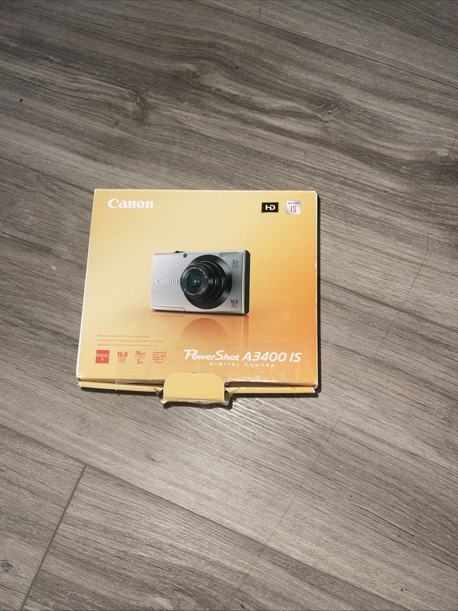 Canon PowerShot A3400 IS 16.0MP Digital Camera - Black for sale