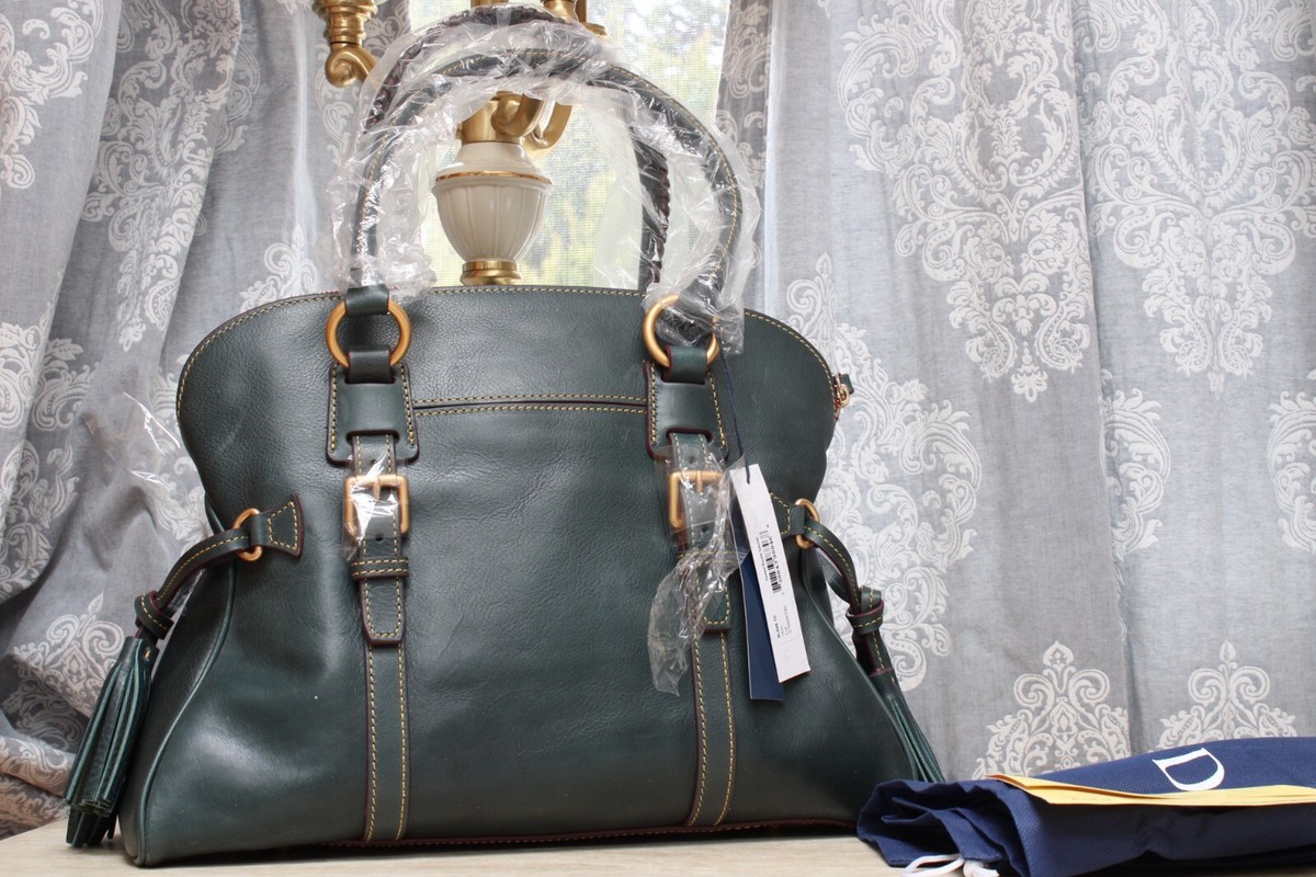 Dooney & Bourke - Florentine Leather Domed Buckle Satchel - Teal