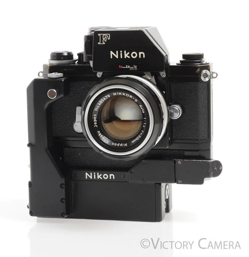 Nikon F Rare Black Photomic FTN w/ F-36 Motordrive & 50mm f1.4