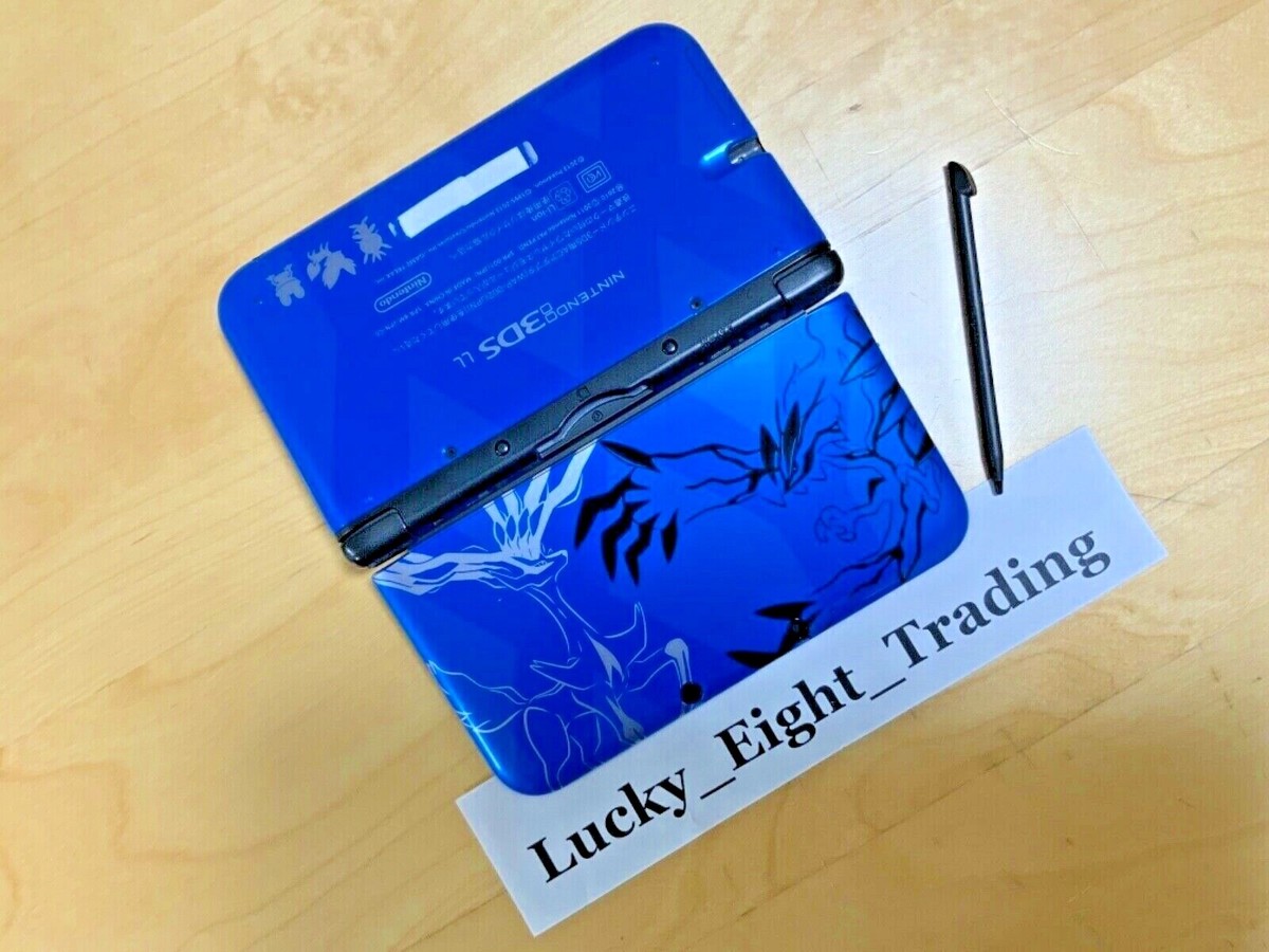 Nintendo 3DS XL LL Pokemon XY Xerneas Yveltal Blue Console Stylus