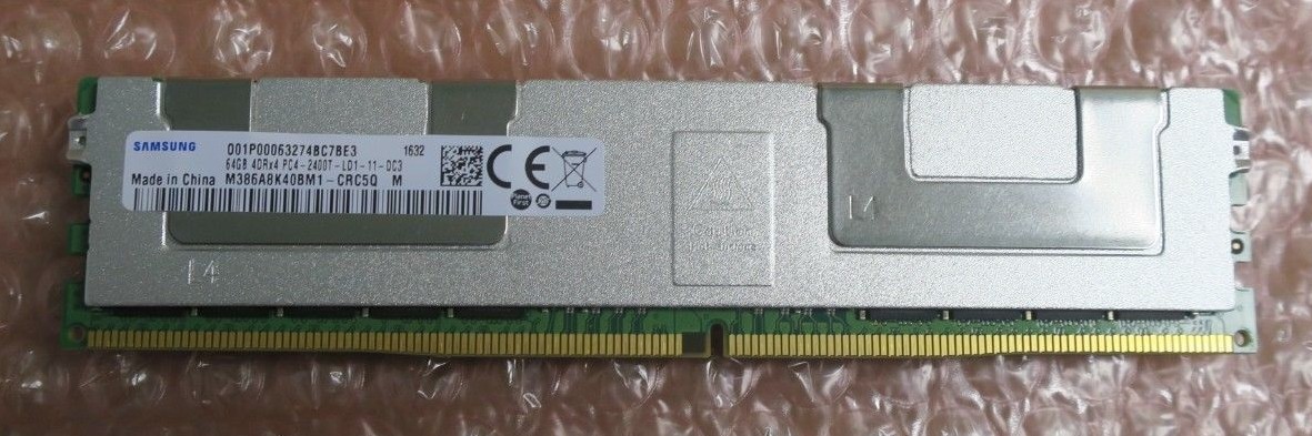 SAMSUNG 64GB PC4-2400T-L LOAD REDUCED ECC 4DRX4 MEMORY LRDIMM