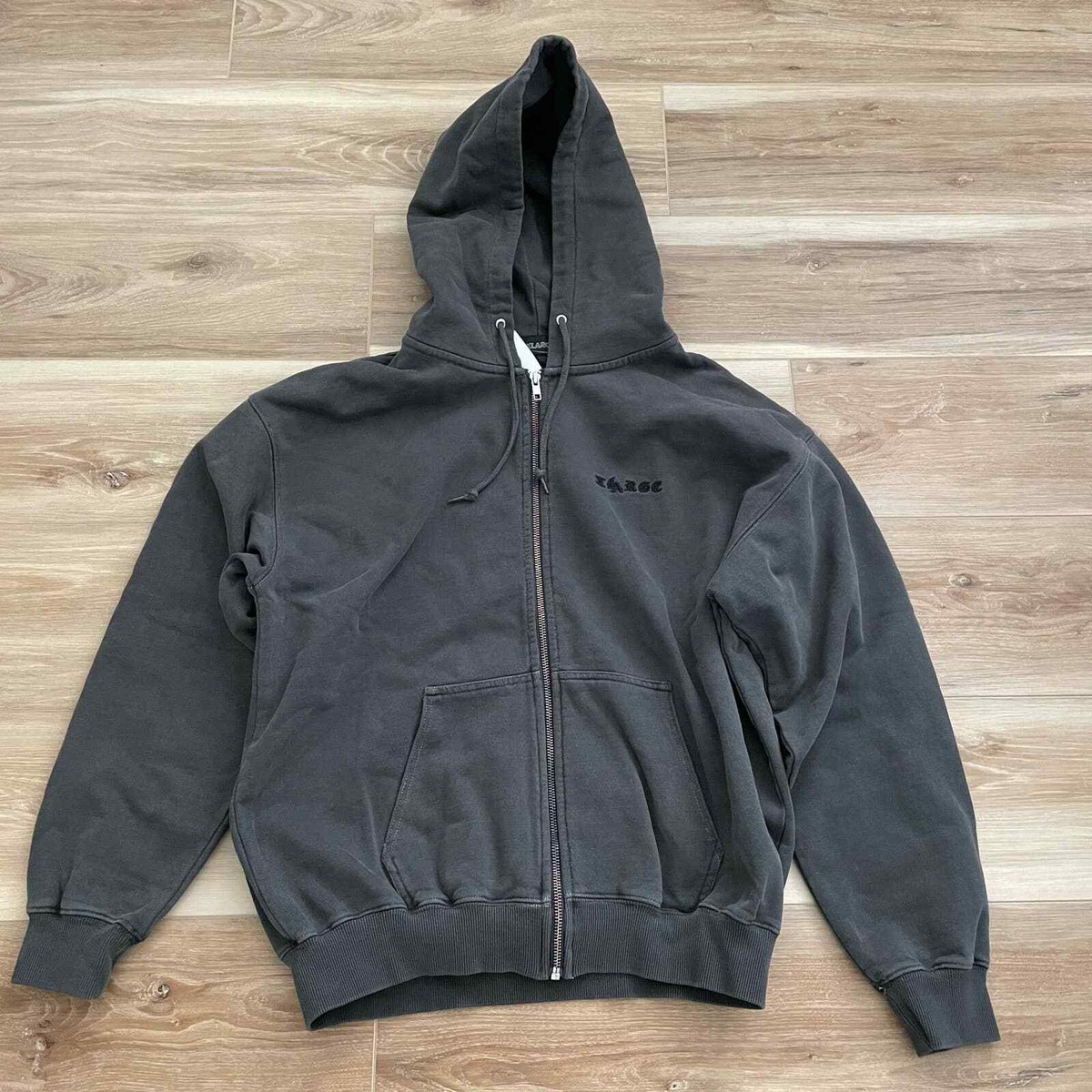 NWT XLARGE Pigment Dyed Embossed Zip Hoodie Sweatshirt S | eBay