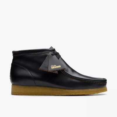 NEW Men Clarks Wallabee Original Black Smooth Leather Limited