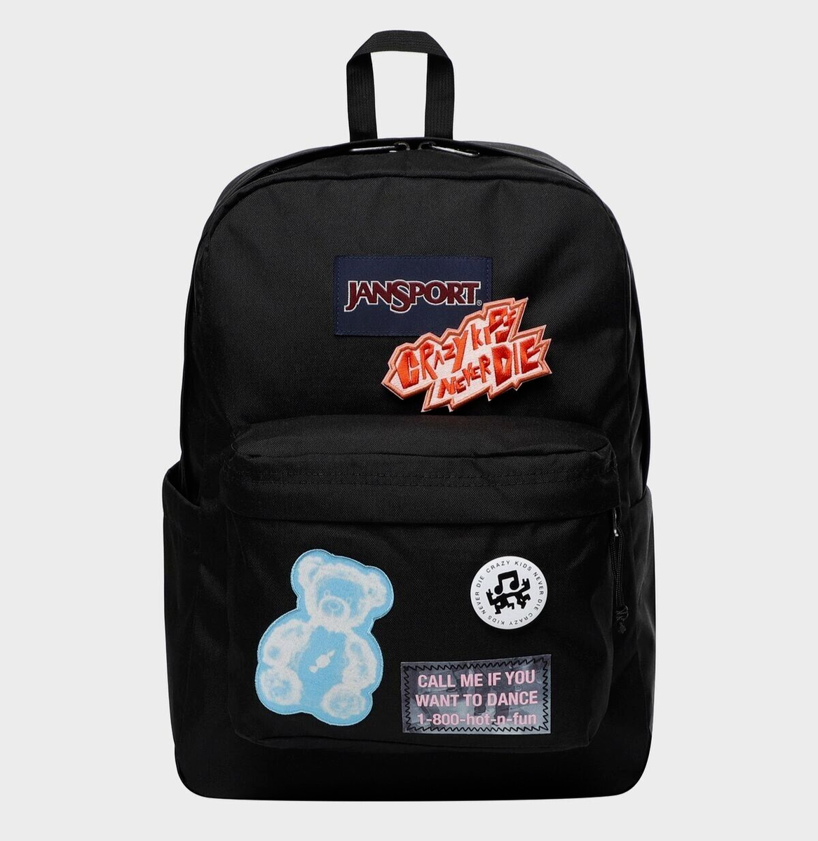 LE SSERAFIM x JANSPORT Superbreak Plus BackPack Wappen Crazy Kids
