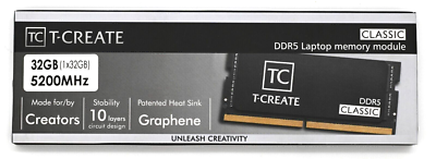 Team Group 32GB DDR5 5200MHz SODIMM T-Create Laptop RAM 2Rx8