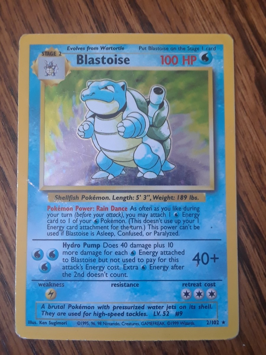 Blastoise 002/102 Base Set (Shadowless) Holo for sale online | eBay