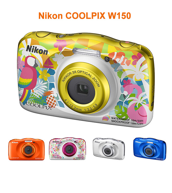 Nikon Coolpix W150 Digital Cameras 13.2 MP 3x Optical Zoom Camera
