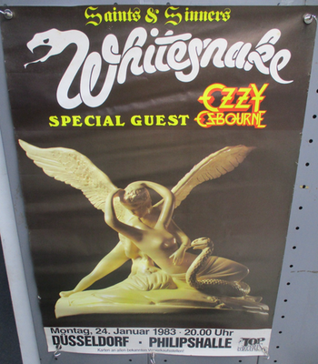 1983 WHITESNAKE & OZZY OSBOURNE German Concert POSTER 23.5x33