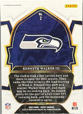 2022 Panini Select Football KENNETH WALKER III Rookie Card NFL