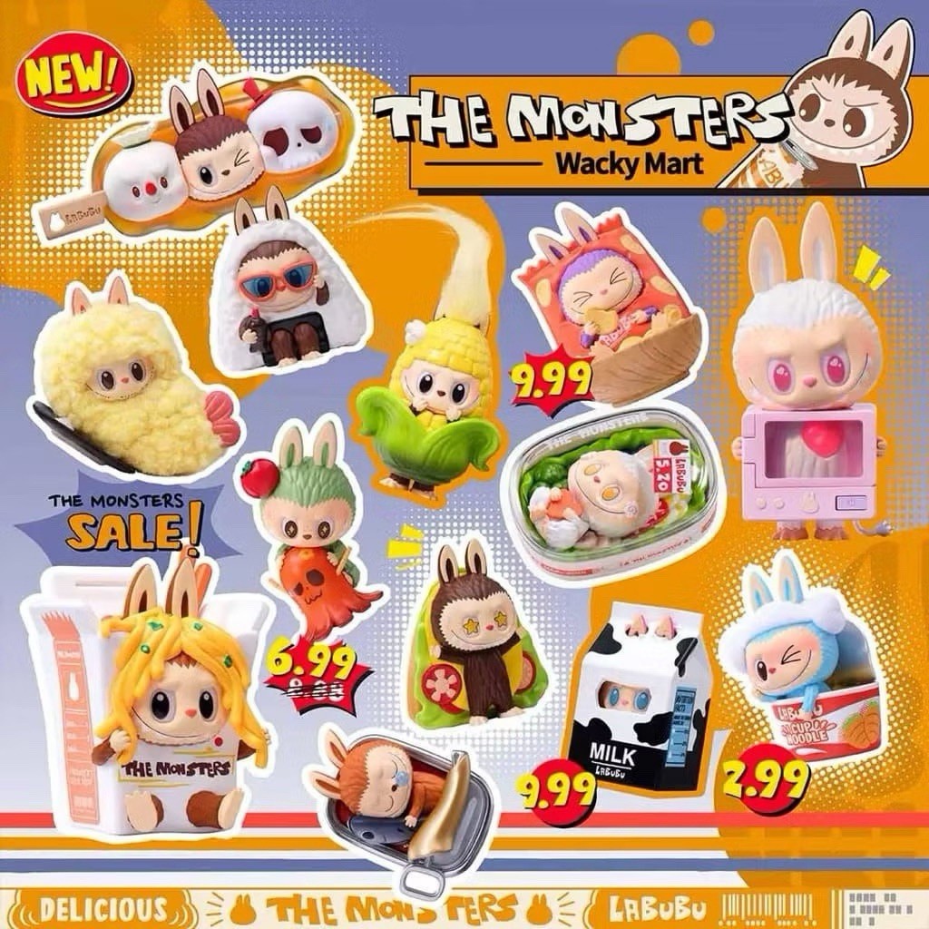 POP MART - Labubu THE MONSTERS Wacky Mart Series Blind Box Whole