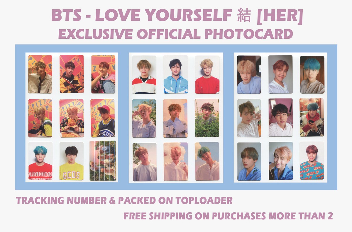 BTS - LOVE YOURSELF 承 [HER] EXCLUSIVE OFFICIAL PHOTOCARD | eBay