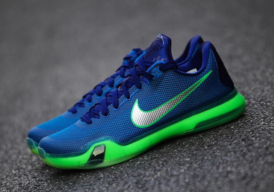 Nike Kobe 10 X Low Emerald City 705317-402 Green Royal Blue