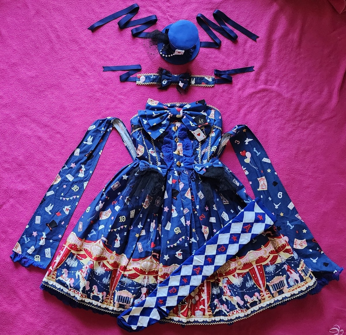 Angelic Pretty Starry Night Theater Bare Shoulder JSK Royal Blue +