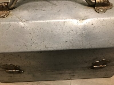 L MAY MFG Vintage Aluminum Miners Lunch Box Pail - Sudbury Ontario