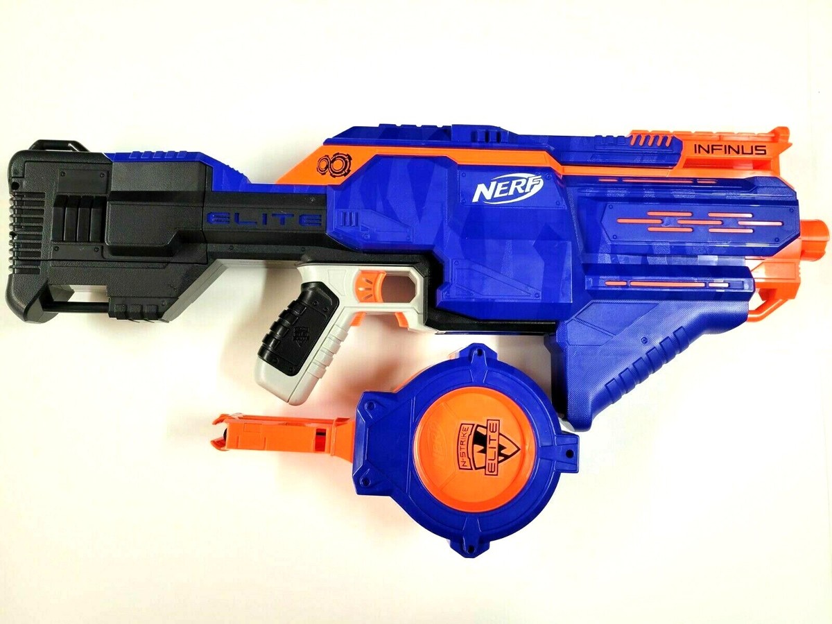 NEAR MINT NERF INFINUS N-STRIKE ELITE WITH MAGAZINE BARREL #83301C
