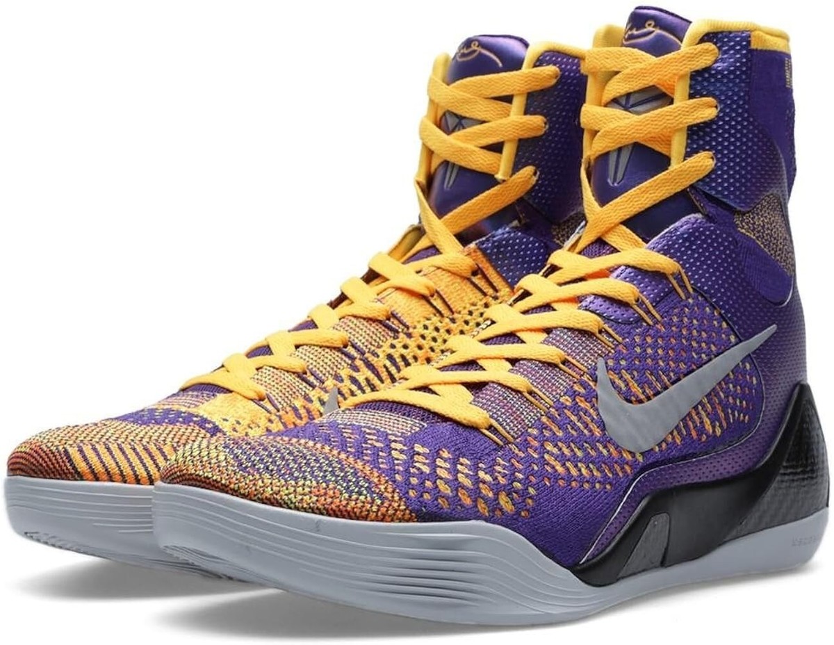 Nike Kobe IX Elite Team Showtime Purple Gold Yellow LA LAKERS