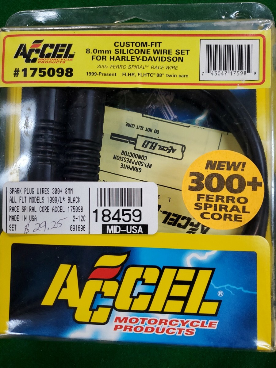Accel 300+ Ferro Spiral 8.0mm Spark Plug Wire Set Harley Davidson