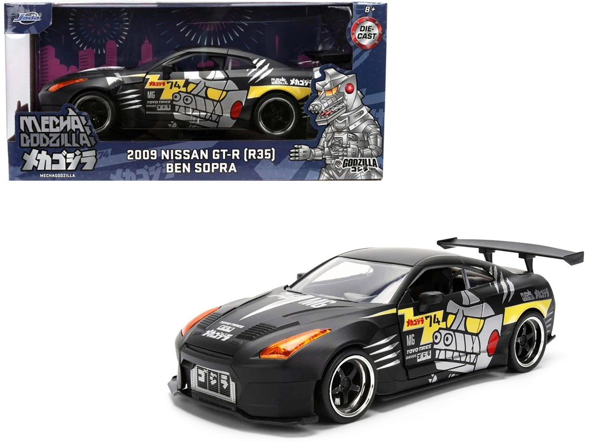 JADA GODZILLA 2009 NISSAN GT-R R35 BEN SOPRA 1/24 DIECAST MODEL